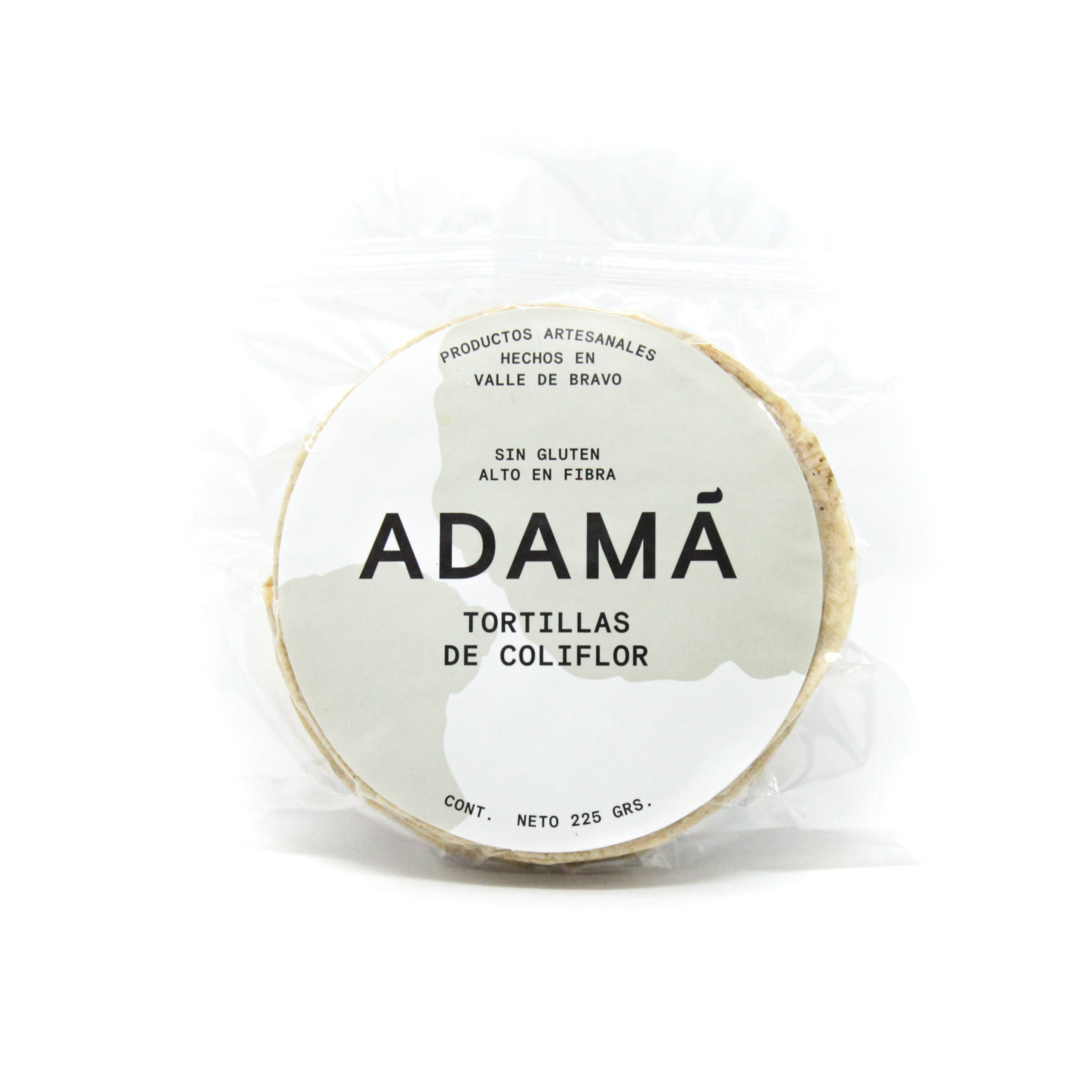 Empaque de Tortillas De Coliflor 225g marca Adamá 